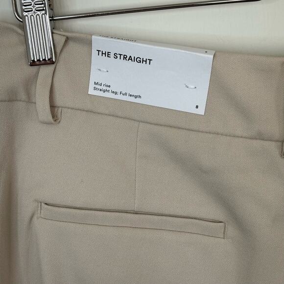 NWT Ann Taylor Factory Mid-Rise Straight Leg Pants - Khaki beige tan - Women's 8 - Picture 4 of 8